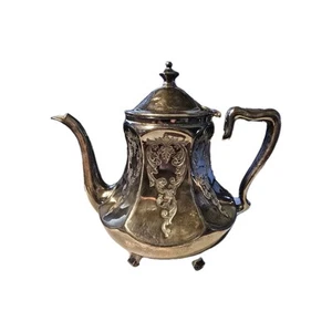 Antique Eureka Silver Co Quadruple Plate Teapot #1510 Ornate Floral Victorian... - Picture 1 of 8