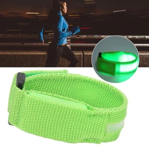 (Green)Outdoor Running LED Armband Adjustable Flashing Wristband Cycling AM - Picture 1 of 23