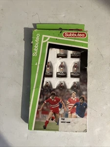 Vintage Subbuteo 63000 Table Soccer Team 627 Westham United 11 Players Boxed - Picture 1 of 7