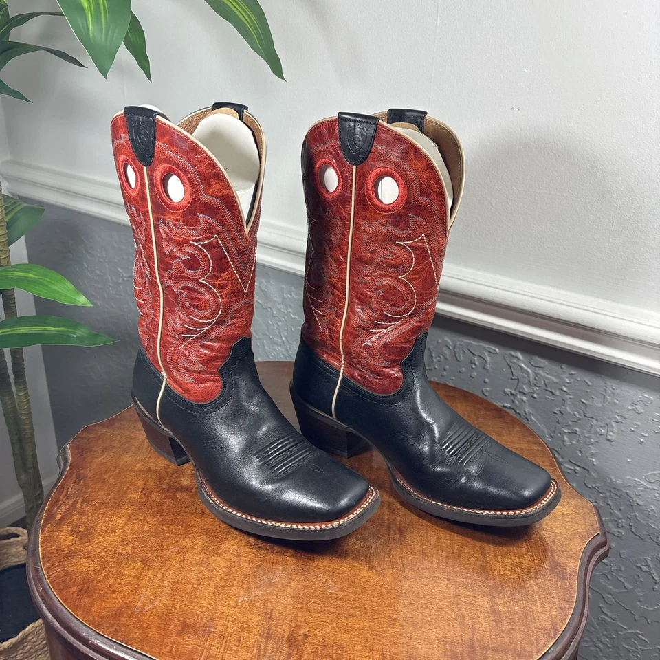 ARIAT Crossfire Womens Western Leather Square Toe Cowboy Boots 7.5 - Image 1 of 4