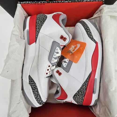 Air Jordan 3 Retro "FIRE RED" 2022 Taglia 12 DN3707 160 Nuovo con scatola