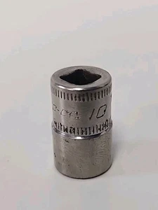 Snap-on Tools  TMM10 1/4" Drive 10mm Metric 6 Point Shallow Socket Made in USA - Picture 1 of 5