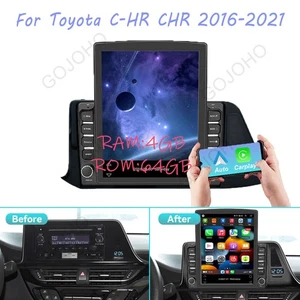 4+64G For Toyota C-HR Chr 2016-2021 Carplay Android 13 Car Stereo Radio GPS Navi - Picture 1 of 22