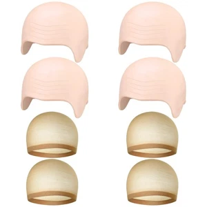 Bouiexye 4 PCS Halloween Makeup Latex Bald Cap for Halloween Theme Party Cosp... - Bild 1 von 7
