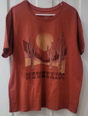 Time and Tru Graphic T Shirt New Mexico Women's size XL (16-18) color Orange - Image 1 of 4