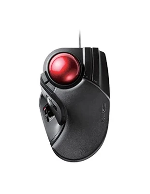 Elecom M-HT1URBK Wired Trackball Mouse Large 8 Buttons Black Japan - Image 1 of 4