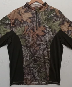 Mossy Oak Obsession Camo Turkey Thugs Medium 1/4 Zip Long Sleeve Shirt - Picture 1 of 8