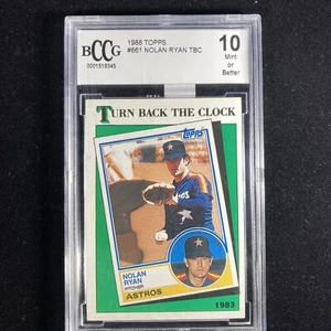 Nolan Ryan BCCG 10 como nuevo 1988 Topps Tiffany ~ Da marcha atrás el reloj #661 ~ Salón de la Corte - Imagen 1 de 2