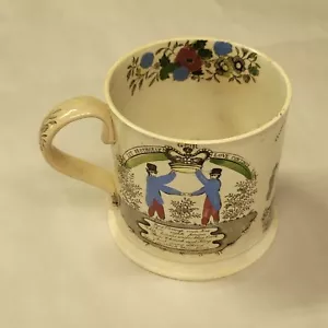 King William Prince Orange Staffordshire Commemorative Mug Transferware 1840 - Picture 1 of 7