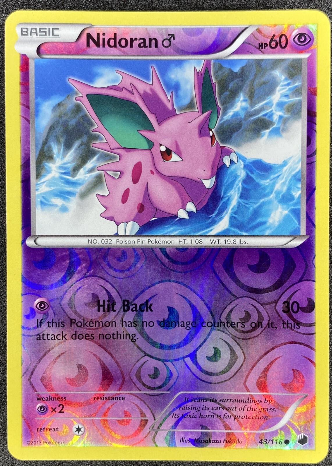 Pokémon Nidoran M Reverse Holo 43/116 PLF Plasma Freeze LP/NM