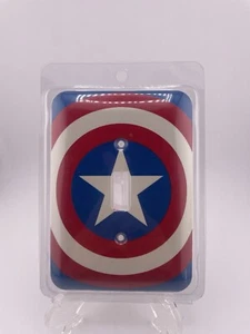 MARVEL Captain America Shield Single Light Switch Plate Cover - Picture 1 of 2