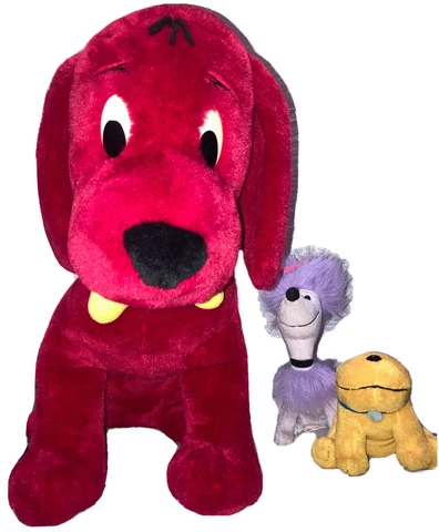 Clifford the Big Red Dog and Friends 20" Plush Cleo & T-Bone 2002 Scholastic Cover