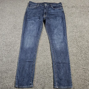 Abercrombie & Fitch Athletic Skinny Jeans Mens 38x34 Dark Wash Stretch Rustin - Picture 1 of 9