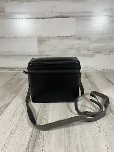 Vintage Black Leather Camera Case - Top Grain Genuine Cowhide Made in USA Custom - Picture 1 of 6