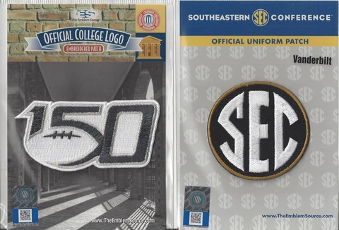 2019 NCAA College Football 150th Anniversary Vanderbilt SEC Conf Patch Combo Cover