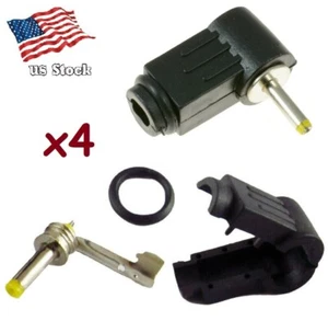 4-Pack DC Power 2.5x0.7mm Male Plug Right Angle Cable Connector Adapters - Picture 1 of 6