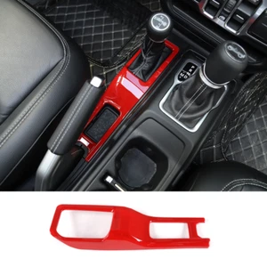 4WD Gear Shift Panel Four-wheel Drive Trim Cover for Jeep Wrangler JL 2018+ Red - Bild 1 von 8