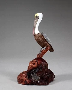 Brown Pelican Sculpture by JOHN PERRY 7 in tall New direct from his studio - Picture 1 of 3