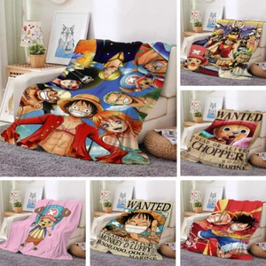 One Piece Luffy Zoro Fleece Blanket Cosplay Usopp Winter Warm Soft Large Throws - Picture 1 of 28