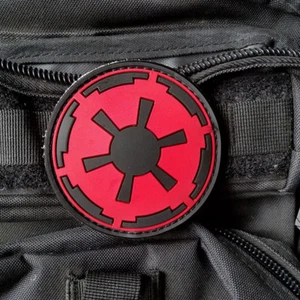 3D PVC STAR WARS IMPERIAL GALACTIC EMPIRE LOGO MILITARY RUBBER HOOK PATCH - Picture 1 of 4