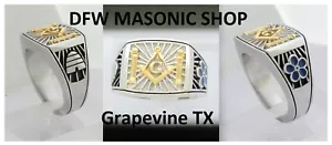 Masonic Ring High Quality Freemason Silver, Brass, Stainless Steel Comp. Alloyed - Picture 1 of 11