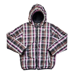 The North Face 550 gefütterte Gänsedaunen-Wendejacke kariert Mädchen Large 14/16 - Bild 1 von 11