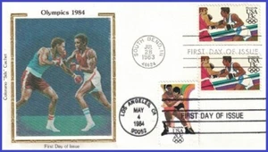 USA5 #2051 U/A COLORANO SILK FDC Combo2 Los Angeles Olimpics Boxing - Picture 1 of 1