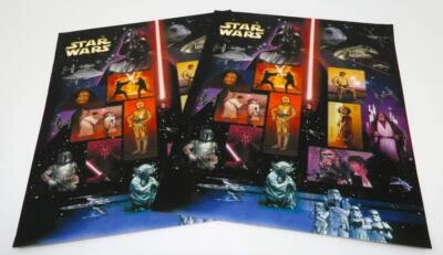 USPS 2007 Star Wars Hoja Completa 41 Centavos Estampillas, Juego de 15 Estampillas, LOTE DE 2 Foto 1 de 4