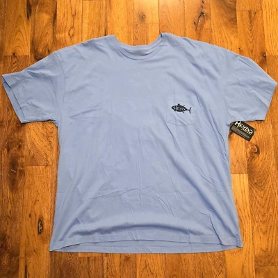 Camiseta Heybo Azul Claro Preparación Rayas Atún Adulto XXXLarge Manga Corta-Nueva con Etiquetas Foto 1 de 4