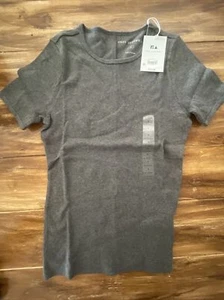 New women Free Assembly Rib Crew shirt Grey Gray size Small - Picture 1 of 5