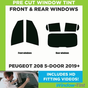 For Peugeot 208 5-door Hatchback 2019+ Full Pre Cut Window Tint Kit Front & Rear - Picture 1 of 5