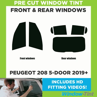 For Peugeot 208 5-door Hatchback 2019+ Full Pre Cut Window Tint Kit Front & Rear - Image 1 of 4