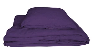 Leinen Bettwäsche Set 2Tlg. Lavendel Lila 100% Öko Leinen 135x200/80x80 - Bild 1 von 1