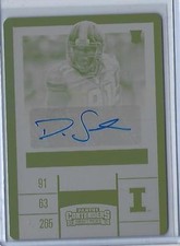 2017 Panini Contenders Draft Picks Dawuane Smoot Auto RC Yellow Plate 1/1 #204