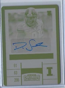 2017 Panini Contenders Draft Picks Dawuane Smoot Auto RC Yellow Plate 1/1 #204