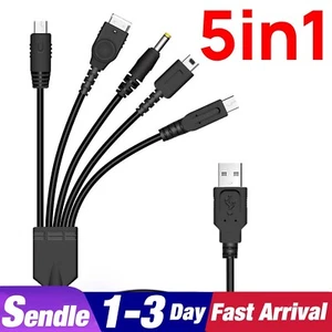 5 in 1 USB Charger Cord Cable For Nintendo New 2DS 3DS DSi XL NDS GBA SP DS Lite - Picture 1 of 5