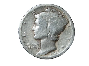 1935 MERCURY DIME #8 - Picture 1 of 2