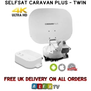 Selfsat Caravan Plus Twin LNB Auto Satellite Dish with iOS/Android Control - Picture 1 of 8