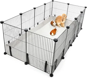 Mfsdai Gabbia per porcellini d'India con base in tela, 0,74 m², con rivestimento - Foto 1 di 8