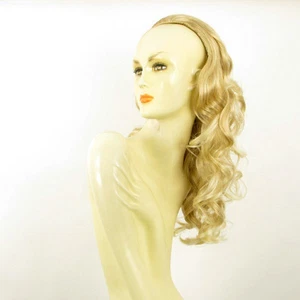 DT Half wig HairPiece golden blond poly mesh very light blond 22.8 :16/24bt613 - Foto 1 di 7