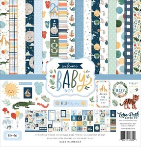 Kit Collezione Echo Park 12"X12"-Benvenuto Bambino Ragazzo (Confezione da 1) - Foto 1 di 1