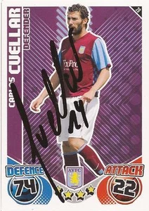 CARLOS CUELLAR SIGNED ASTON VILLA 2010/2011 MATCH ATTAX TRADING CARD+COA - Picture 1 of 1