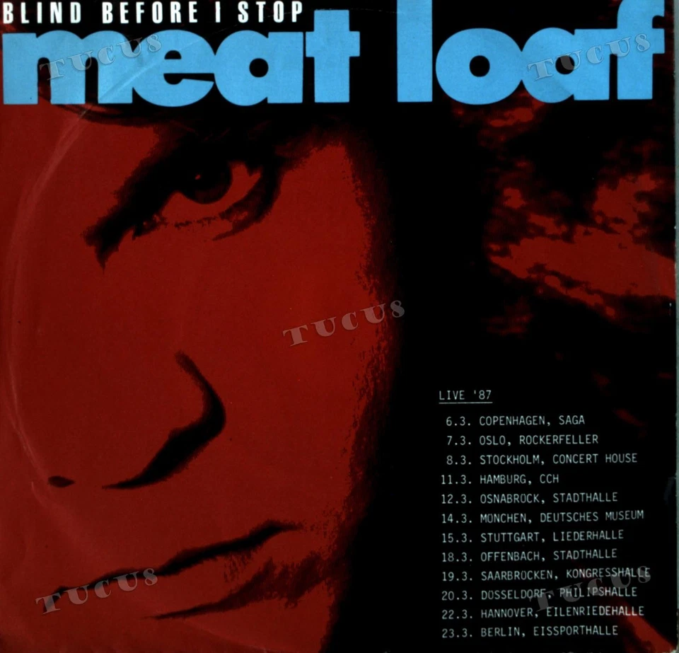 Meat Loaf - Blind Before I Stop 7in 1987 (VG+/VG+) '* - Image 1 of 1