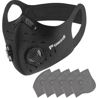 Staubmaske Atemmaske Fahrrad Maske Aktivkohle Filter outdoor Schutz - Bild 1 von 2