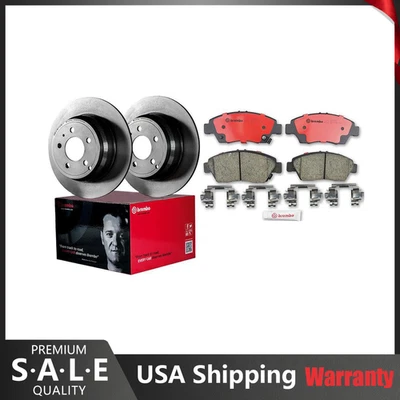 Kit de frenos delanteros Brembo rotores de disco ventilados y pastillas de cerámica para Honda Civic del Sol Foto 1 de 4