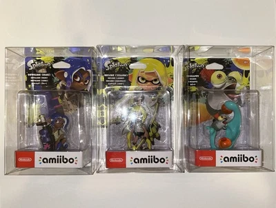 Amiibo Inkling (Amarillo), Smallfry, Octoling (Azul), Lote Foto 1 de 2