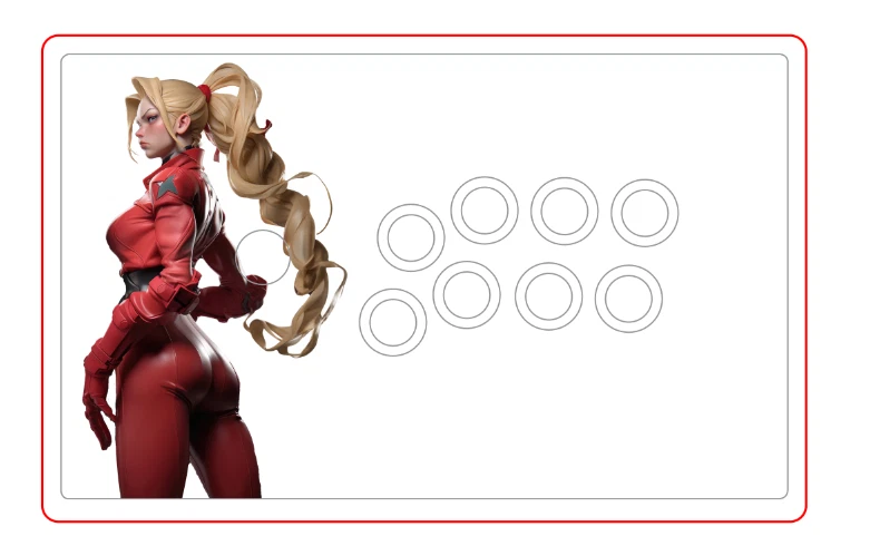Fight stick custom artwork Print for Hori Madcatz and  more,STREET FIGHTER CAMMY - Image 1 of 4