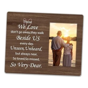 Memorial Picture Frame Fits 4x6 Photo, Memory Gifts For Loss Loved Ones, - Picture 1 of 7