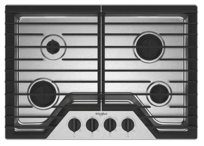 "Placa de gas empotrada Whirlpool 30"" 4 quemadores acero inoxidable WCGK3030PS Foto 1 de 4