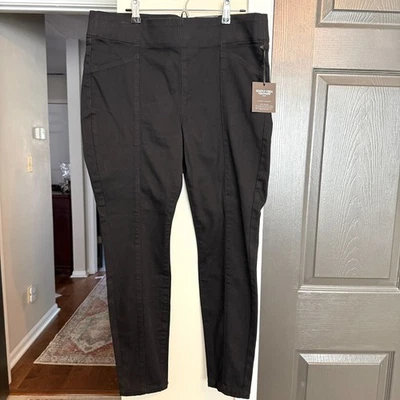 NWT Simply Vera Vera Wang Pull-On Stretch Black Denim Legging Mid-Rise Size 14S - Image 1 of 4